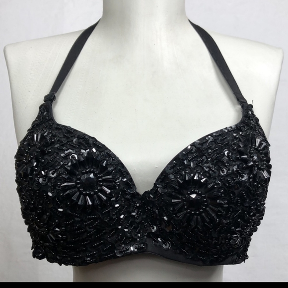 Black BEADED Madonna...Selena BRA!!!  AMAZING!!!! - Picture 4 of 15